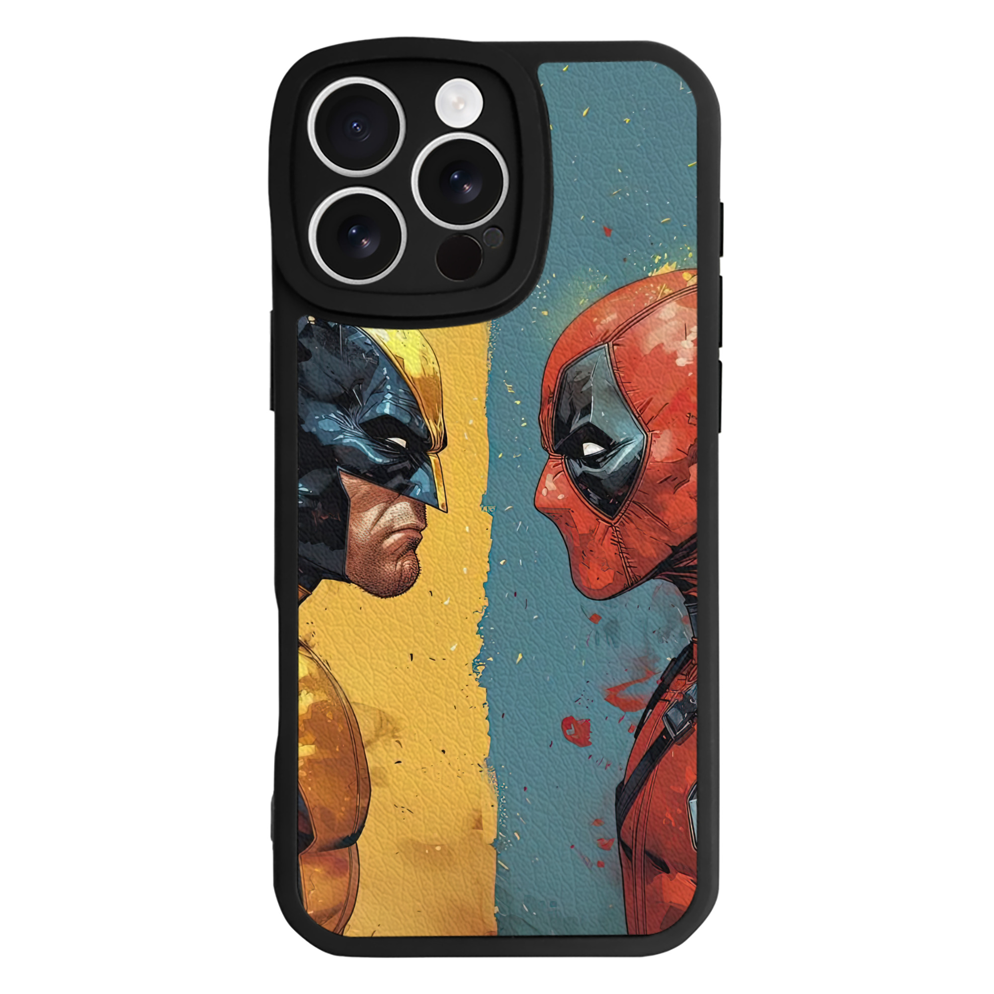 （画像用） Deadpool デッドプール 【iPhone 16シリーズ対応】シリコンスマホケース（レザー調） 材質：シリコン